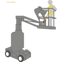 Antichute à rappel automatique à sangle de 2m avec connecteur MGO de chez Harnaispro