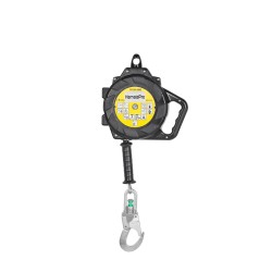 Antichute à rappel automatique à câble de 10m avec connecteur HOOK de chez Harnaispro Antichute à rappel automatique à câble de 10m avec connecteur HOOK de chez Harnaispro
