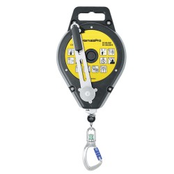 Antichute à rappel automatique à câble de 25m, treuil d'évacuation intégré de chez Harnaispro