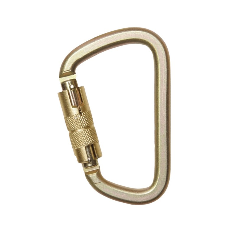 Mousqueton acier forme D de chez Harnaispro