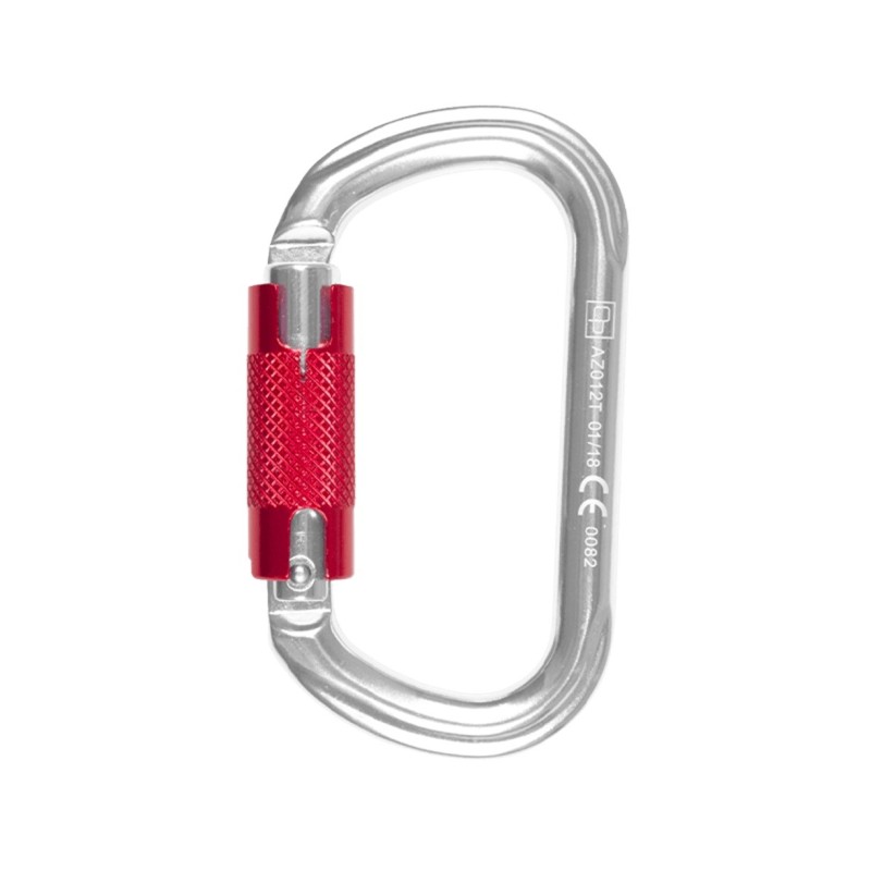 Mousqueton aluminum ovale, verrouillage automatique de chez Harnaispro