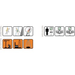 Portique mobile aluminium de sécurité et de levage de chez Harnaispro