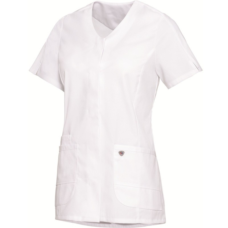Tunique médicale blanche Femme STRETCH de chez BP