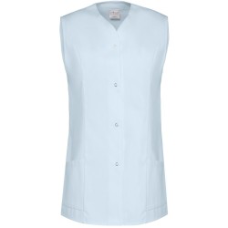 Blouse Courte Sans Manches Pressions Lavage 95 chez LEIBER