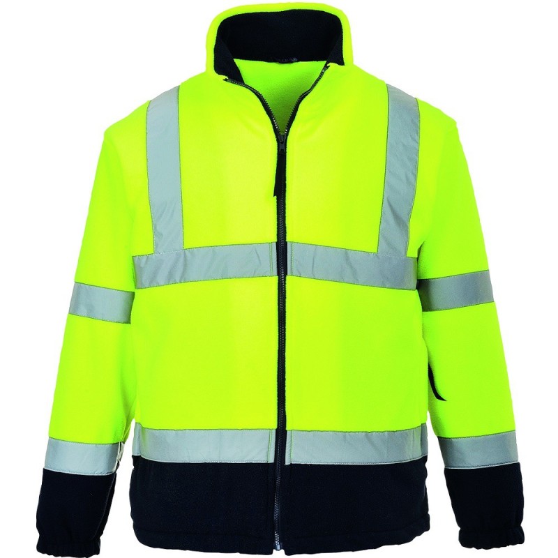 Blouson polaire haute visibilité jaune - NORME EN 20471 -