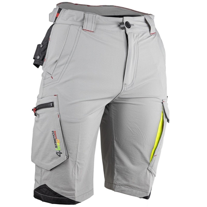 short de travail été – Tissu Ripstop stretch, multipoches, sans métal de chez LMA