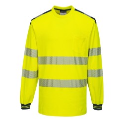 T-shirt haute visibilité manches longues Classe 3 EN ISO 20471 Vêtement de travail anti-UV