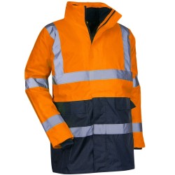Parka Haute visibilité 4 en 1 LMA - Imperméable, coupe-vent, matelassée