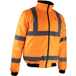 Parka Haute visibilité 4 en 1 LMA - Imperméable, coupe-vent, matelassée