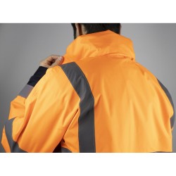 Parka Haute visibilité 4 en 1 LMA - Imperméable, coupe-vent, matelassée