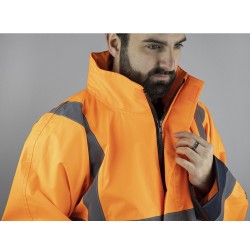 Parka Haute visibilité 4 en 1 LMA - Imperméable, coupe-vent, matelassée