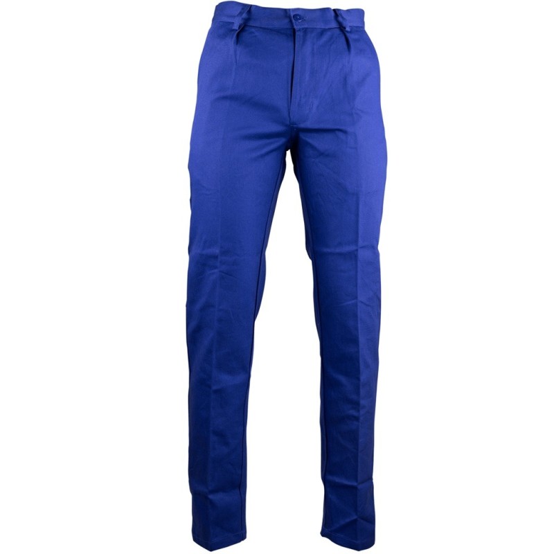 Pantalon de travail GRANDE TAILLE coton bleu de chez LMA