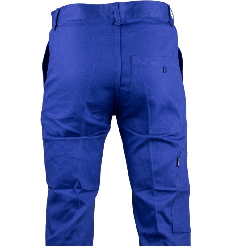 Pantalon de travail GRANDE TAILLE coton bleu de chez LMA