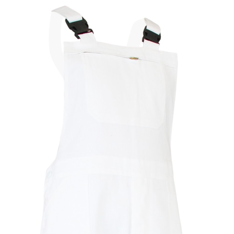 Salopette de peintre coton blanche LMA | Résistante & fonctionnelle | Poches pratiques | 100% coton
