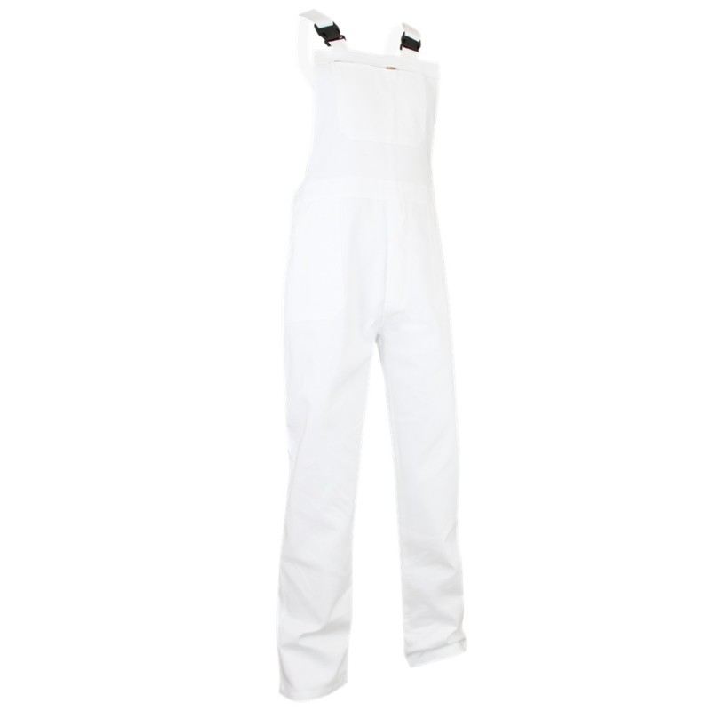 Salopette de peintre coton blanche LMA | Résistante & fonctionnelle | Poches pratiques | 100% coton