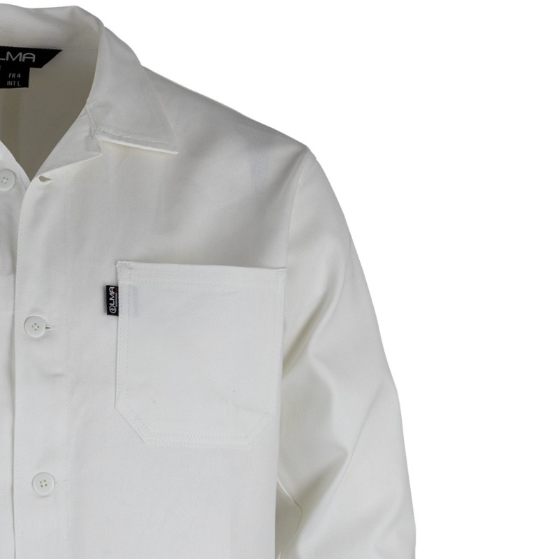 Veste de peintre blanche en coton - LMA - Qualité et fonctionnalité