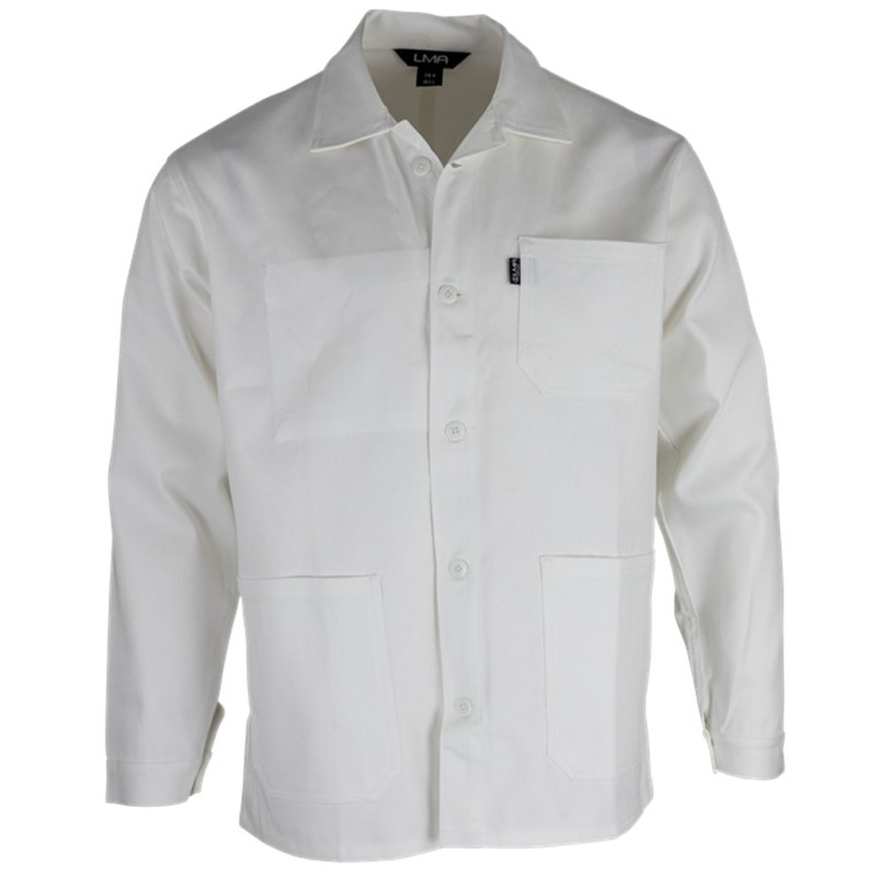 Veste de peintre blanche en coton - LMA - Qualité et fonctionnalité