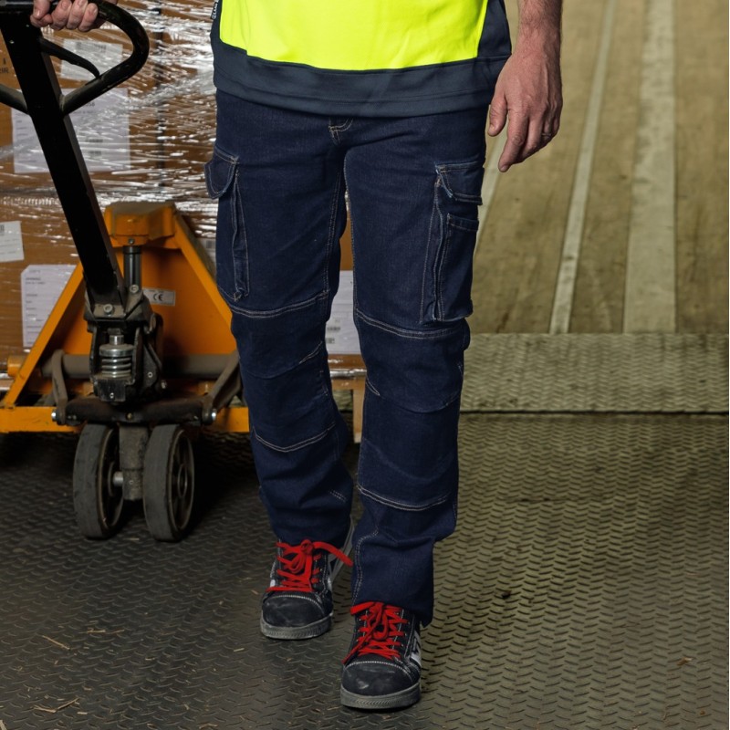 Jean de Travail poches genoux STRETCH BARIL de chez LMA