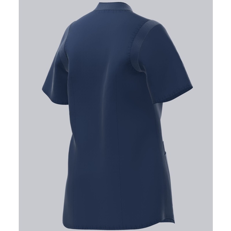 Tunique femme pression légère stretch BP | Col officier, patte boutons-pression | Confortable et durable