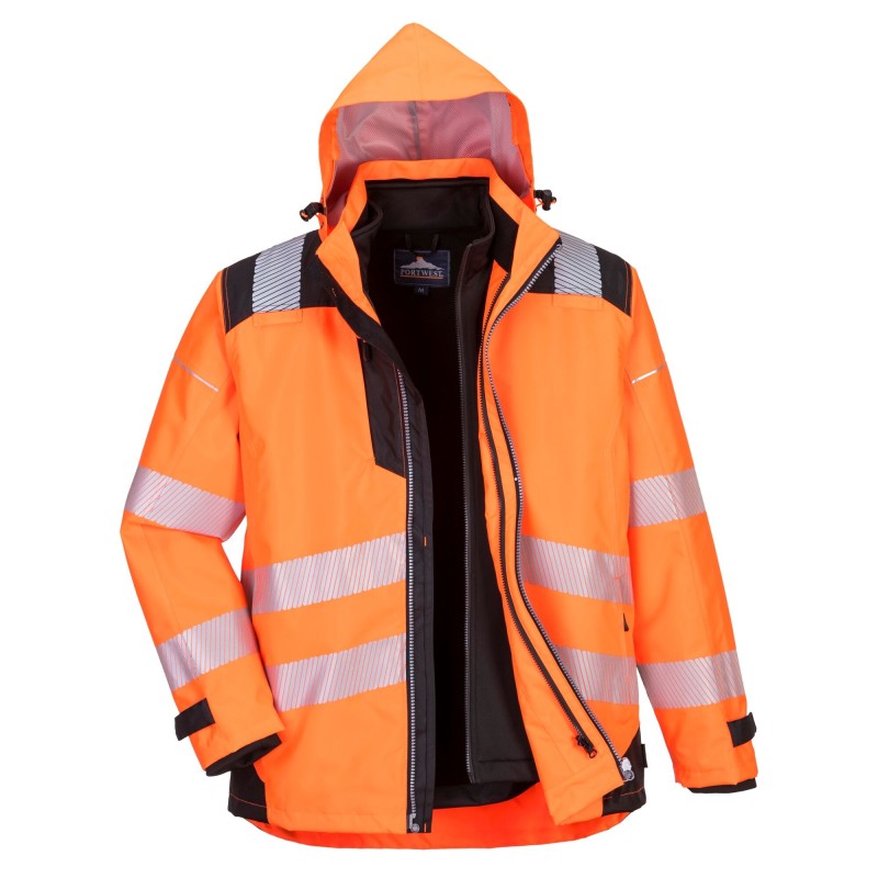 Parka de travail Haute visibilité 3 en 1 PORTWEST - Norme EN20471