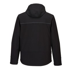 Blouson softshell à capuche noir 3 couches PORTWEST - Tissu ripstop respirant et imperméable