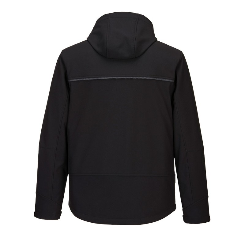 Blouson softshell à capuche noir 3 couches PORTWEST - Tissu ripstop respirant et imperméable
