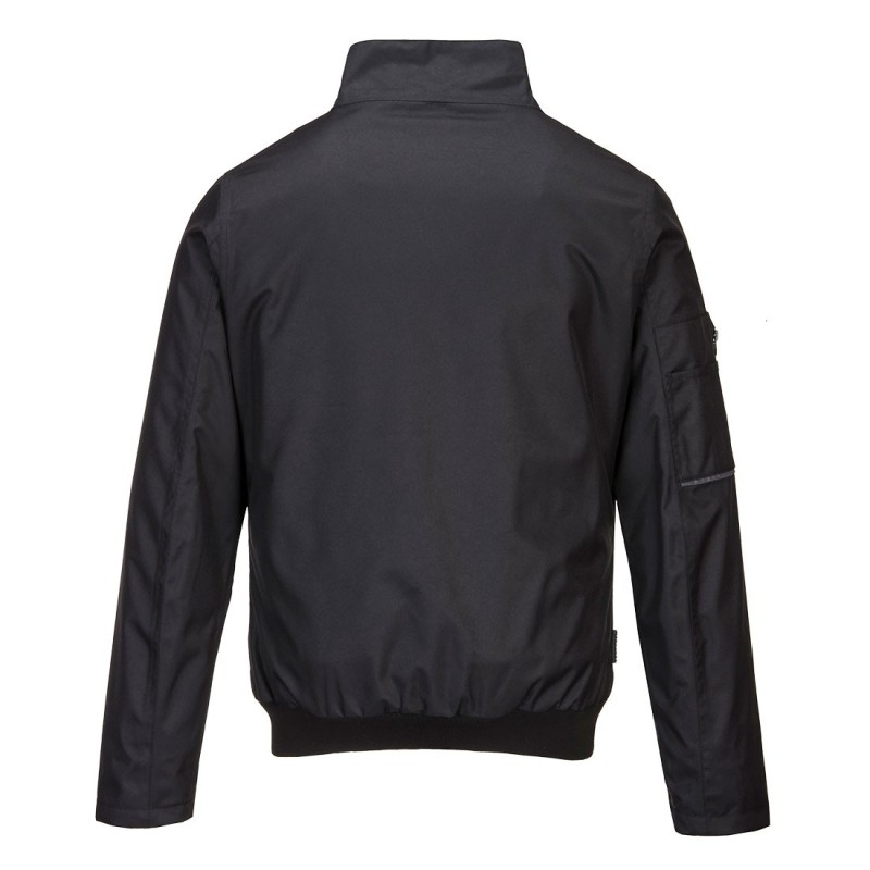 Blouson Bomber noir Demie Saison - PORTWEST | Protection imperméable, design contemporain, durabilité exceptionnelle