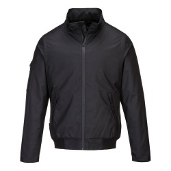 Blouson Bomber noir Demie Saison - PORTWEST | Protection imperméable, design contemporain, durabilité exceptionnelle