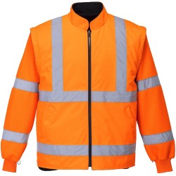 Parka de Travail haute visibilité orange 5en1 EN 20471 -ESSENTIEL-