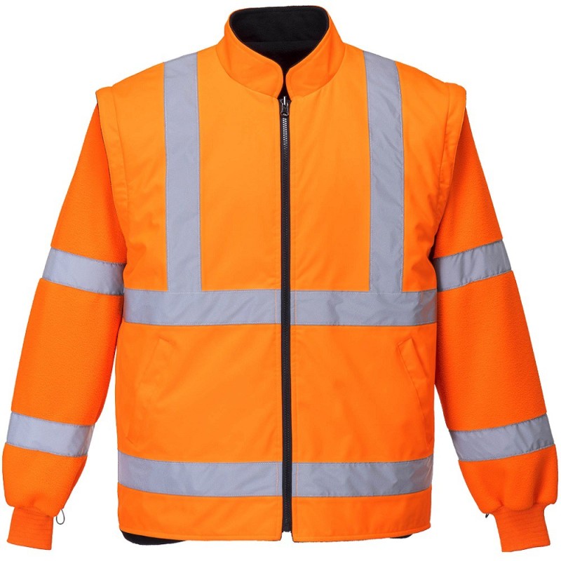 Parka de Travail haute visibilité orange 5en1 EN 20471 -ESSENTIEL-
