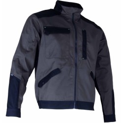 Blouson de travail CARBURE LMA : col montant, poches multiples, ceinture élastiquée