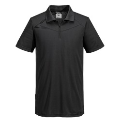 Polo de Travail Noir Respirant | PORTWEST Polo DX4 | Coupe Active | Tissu Premium | Idéal pour la Personnalisation