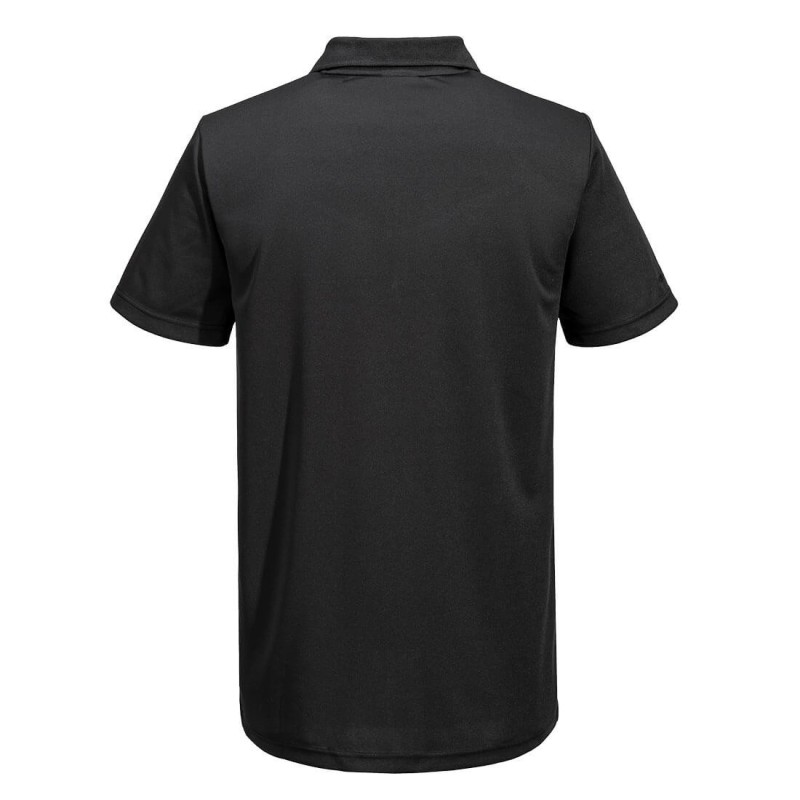 Polo de Travail Noir Respirant | PORTWEST Polo DX4 | Coupe Active | Tissu Premium | Idéal pour la Personnalisation