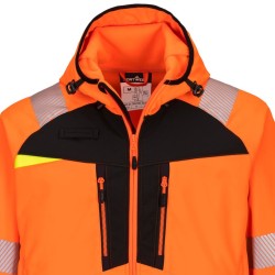 Blouson softshell haute visibilité GRANDES TAILLES PORTWEST DX4 - Résistant, respirant et certifié EN ISO 20471