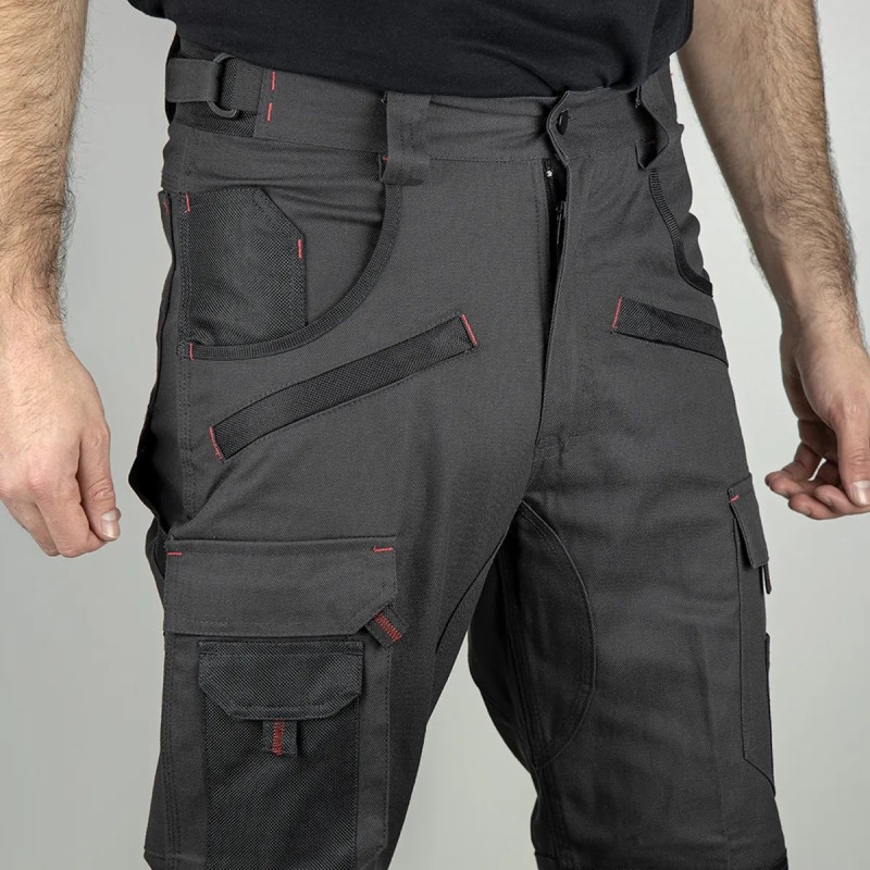 Pantalon de travail poches genouilleres-ARGILE- de chez LMA