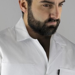 Blouse chimie blanche coton de chez LMA