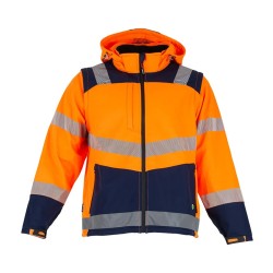 Veste Softshell Haute visibilité 3 couches 2en1 de chez LMA