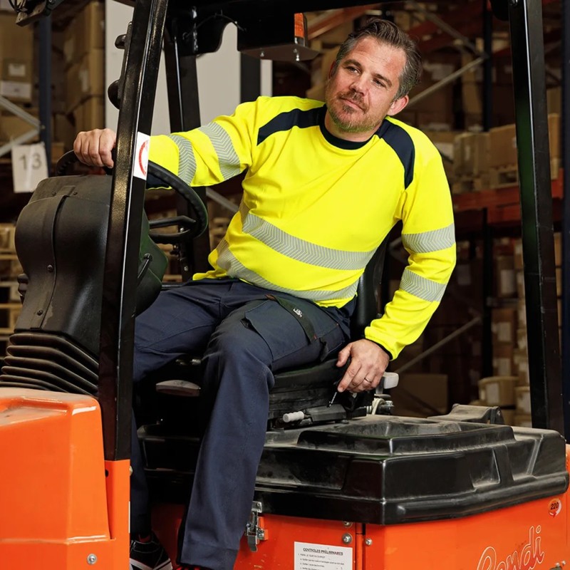 Tee Shirt haute visibilité Manches Longues respirant de chez LMA