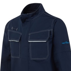 Veste de soudeur Grande Taille Bizweld FR - Protection anti-flammes, confort optimal et coutures renforcées