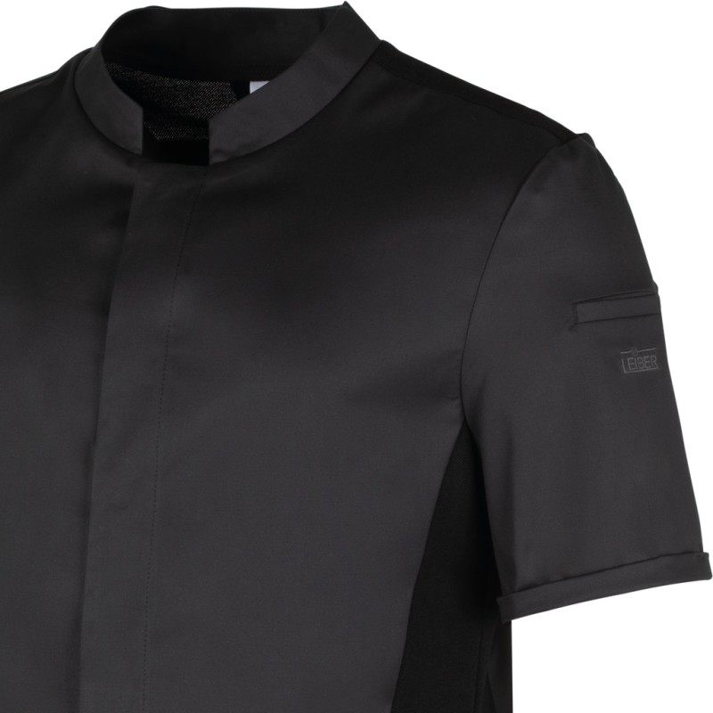 Veste de cuisine manches courtes légère en Tencel de chez LEIBER