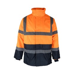 Parka Haute visibilité 4 en 1 LMA - Imperméable, coupe-vent, matelassée