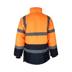 Parka Haute visibilité 4 en 1 LMA - Imperméable, coupe-vent, matelassée