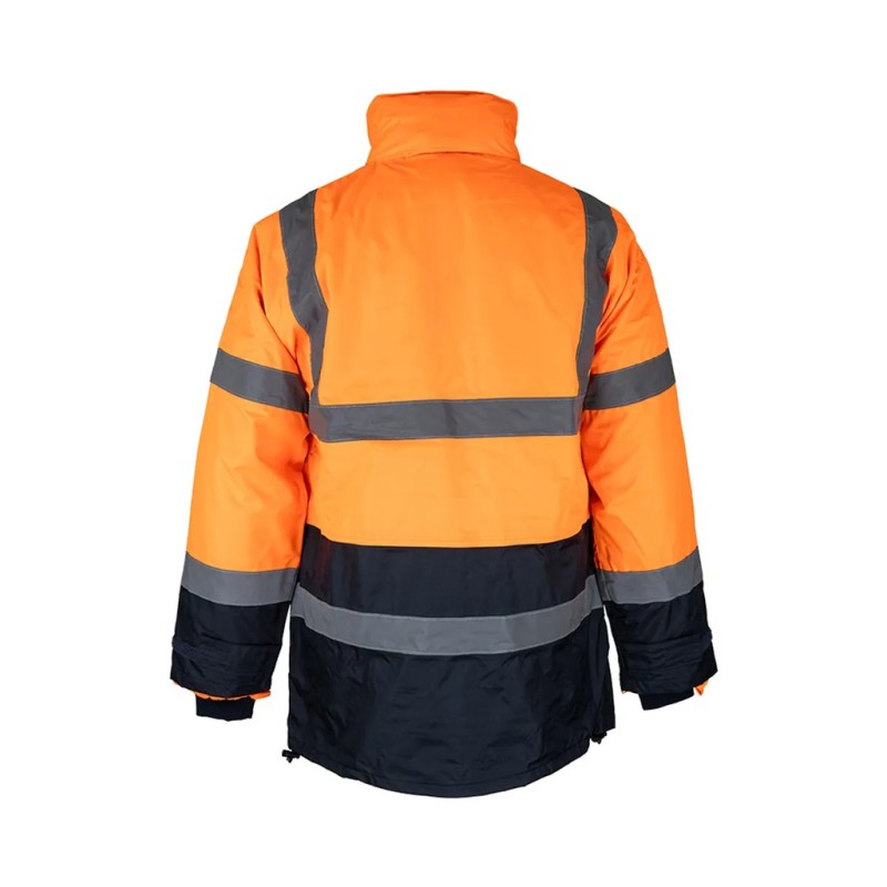 Parka Haute visibilité 4 en 1 LMA - Imperméable, coupe-vent, matelassée