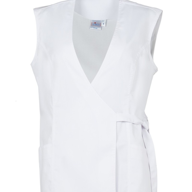 Tunique sans manches blanche cache coeur chez LEIBER