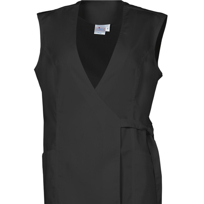 Tunique esthéticienne noire cache coeur chez LEIBER
