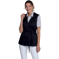 Tunique esthéticienne noire cache coeur chez LEIBER