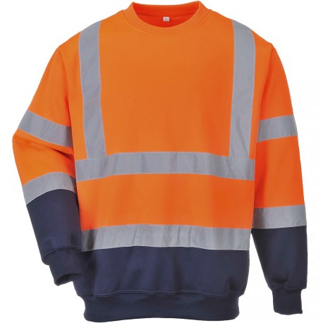 Sweat-Shirt orange haute visibilité Norme EN 20471