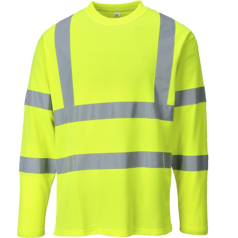 T-shirt jaune haute visibilité Manches Longues EN 20471