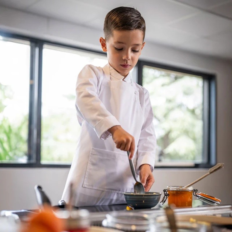 Tablier de cuisinier enfant LAFONT - Taille unique, blanc, polyester-coton 215g, entretien facile