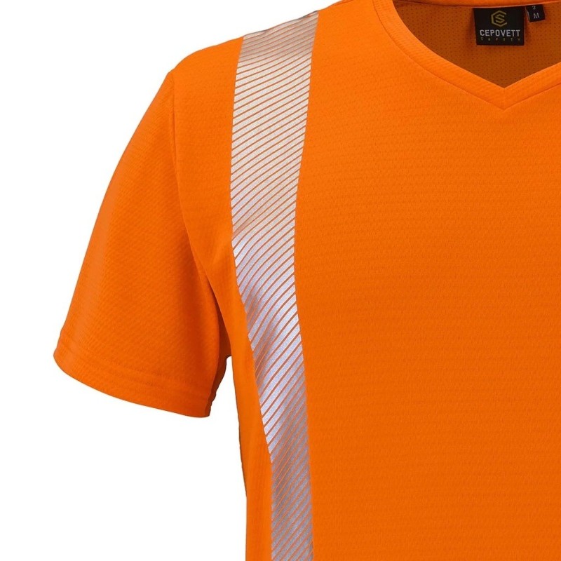 T-shirt Haute Visibilité CEPOVETT ICEWORK EN 20471 Classe 2 - Auto Rafraîchissant, Sécurité ATEX